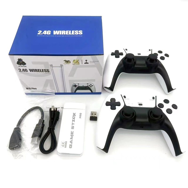 4K 64G HDMI TV Video Game Stick M15 Gaming Console Gamepad 2 Wireless Controller gallery