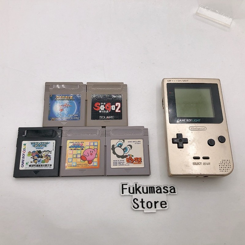 Nintendo Gameboy Light Console Gold 5 Bundle Games Game Boy Japan Tested gallery
