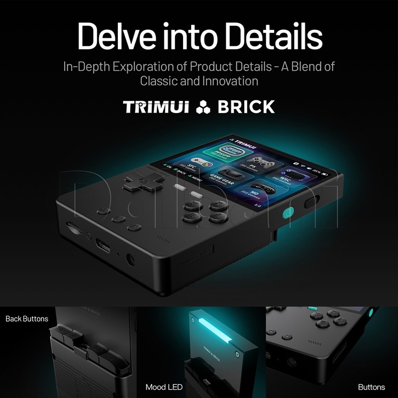 TrimUI Brick Red Open Source Handheld Game Console with 64GB gallery