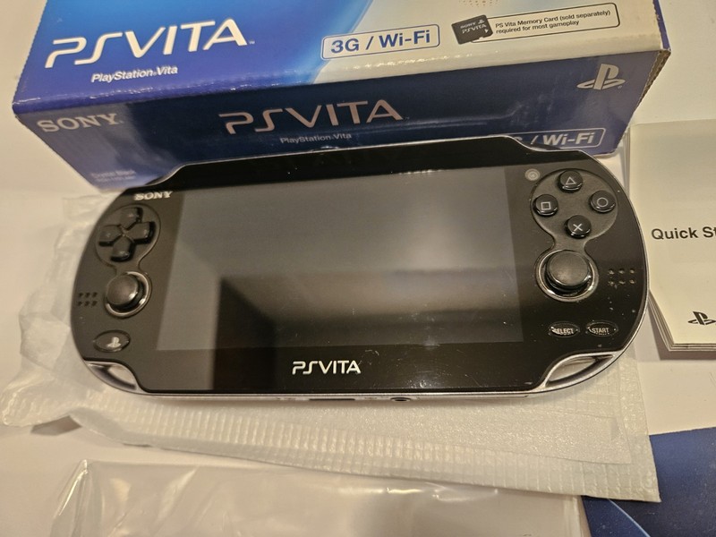 Sony PlayStation Vita Black Handheld Game Console In Box 3G Wifi Model + 16GB gallery