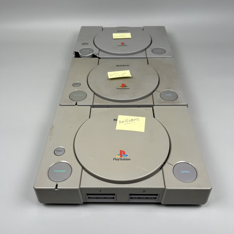Lot of 3 Sony PlayStation 1 PS1 For Repair/Parts Disc Read Issue, No Picture gallery