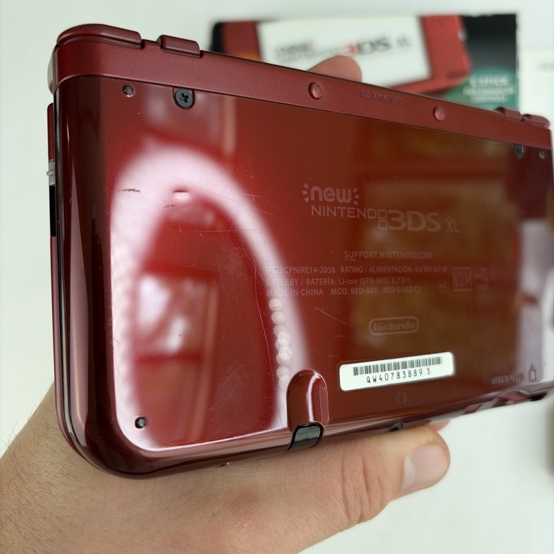 Nice! Nintendo New 3DS XL Red Complete In Original Box W Charger Stylus US Model gallery