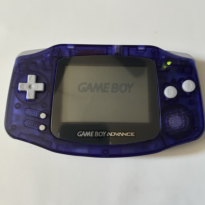 Gameboy Advance Transparent Dark Blue Reshell Tested and Working GBA