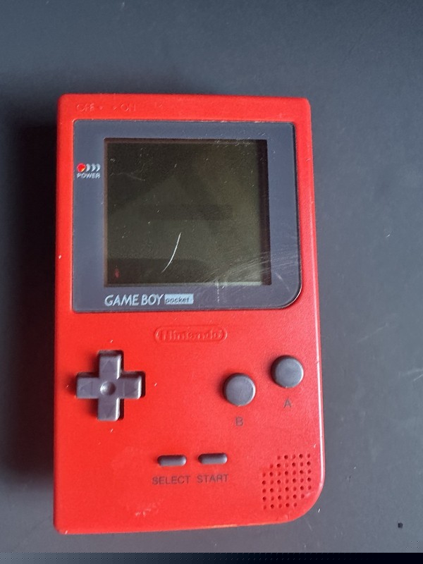 Nintendo GameBoy Pocket Red Handheld Console MGB-001TESTED WORKING#R21