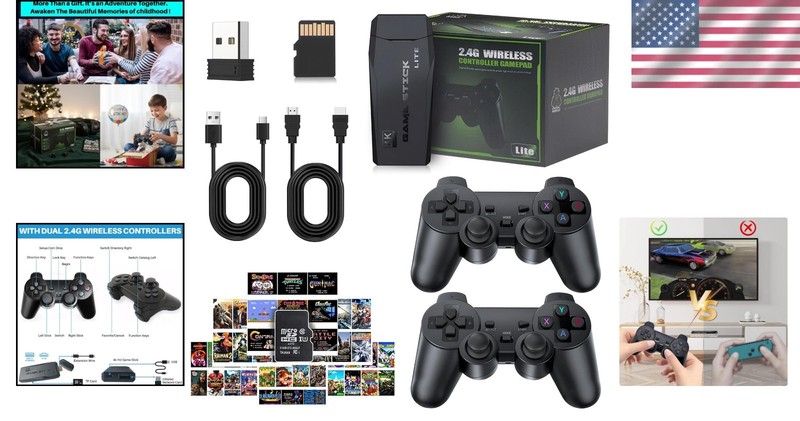 Plug & Play Retro Game Stick - 2026 Console with Dual Controllers & 20,000 Games gallery