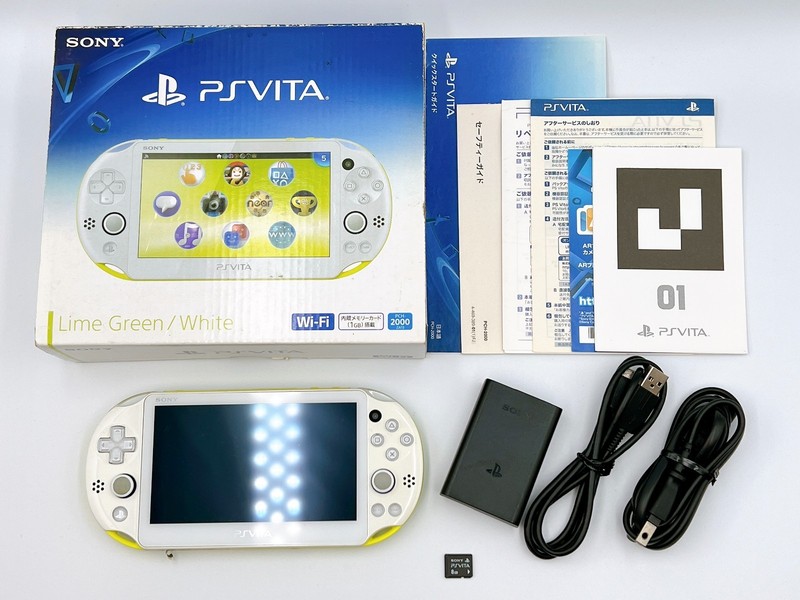 PS Vita PCH-2000 Sony PlayStation Lime Green / White Console Boxed Region Free