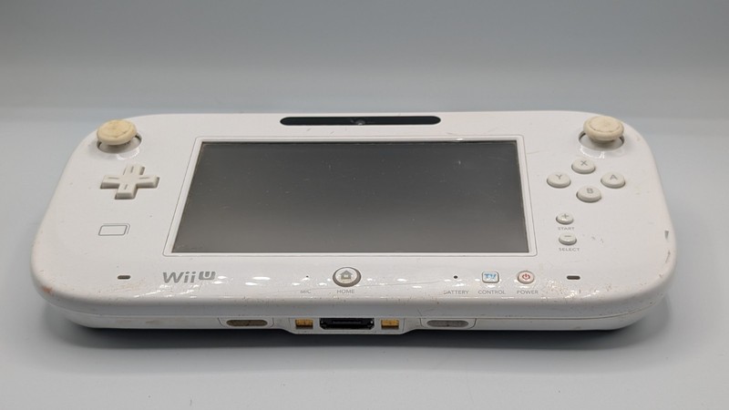 Nintendo Wii U White Gamepad Controller Only – No Battery – For Parts Or Repair