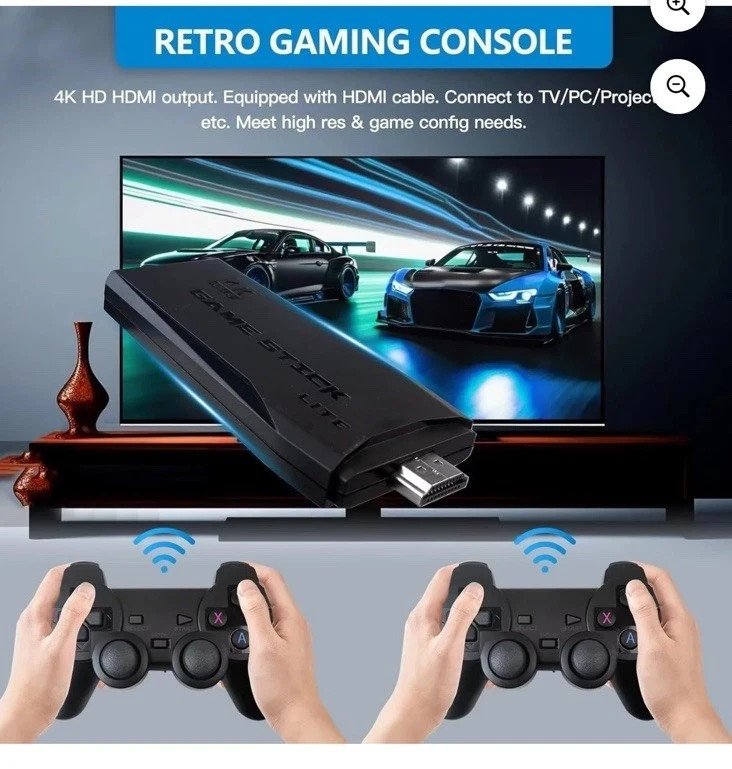 GameStick Lite 4K Ultra HD Wireless HDMI Microconsole Classic Games gallery