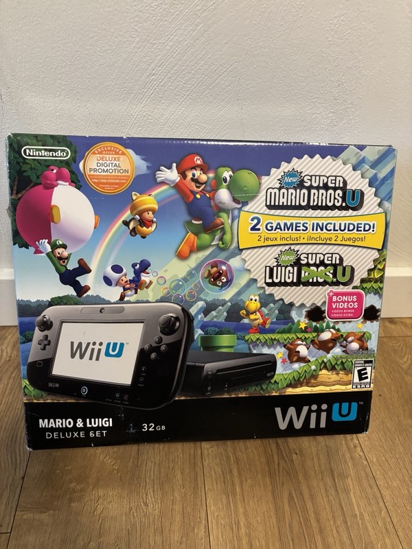 Nintendo Wii U 32GB Mario & Luigi Deluxe Set Tested + Mario Bros U & Luigi U