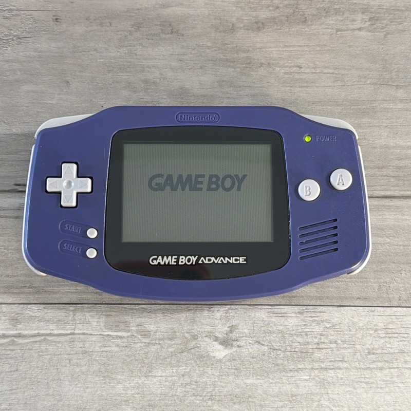 Nintendo Game Boy Advance Indigo Purple Handheld Console Agb-001 GBA W Batteries