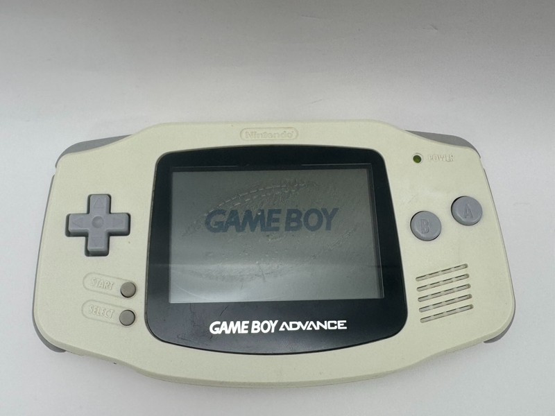Nintendo Game Boy Advance White AGB-001 Console Tested LCD Dark Marks Japan