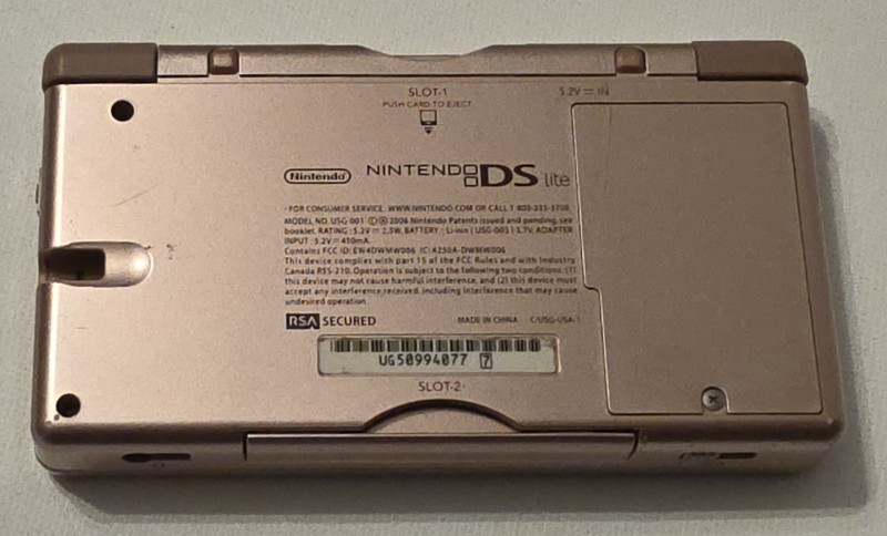Nintendo DS Lite Console metallic pink USG-001 OEM charger Mario & Luigi TESTED gallery
