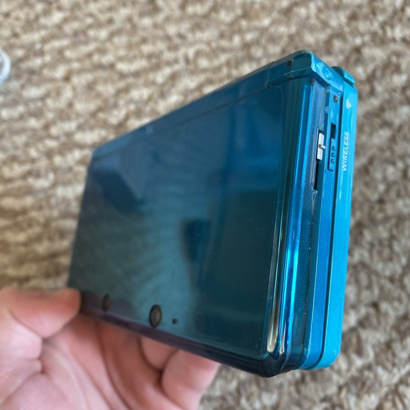 Nintendo 3DS CTR-001 (USA) Console Aqua Blue Stylus Charger SD Card gallery
