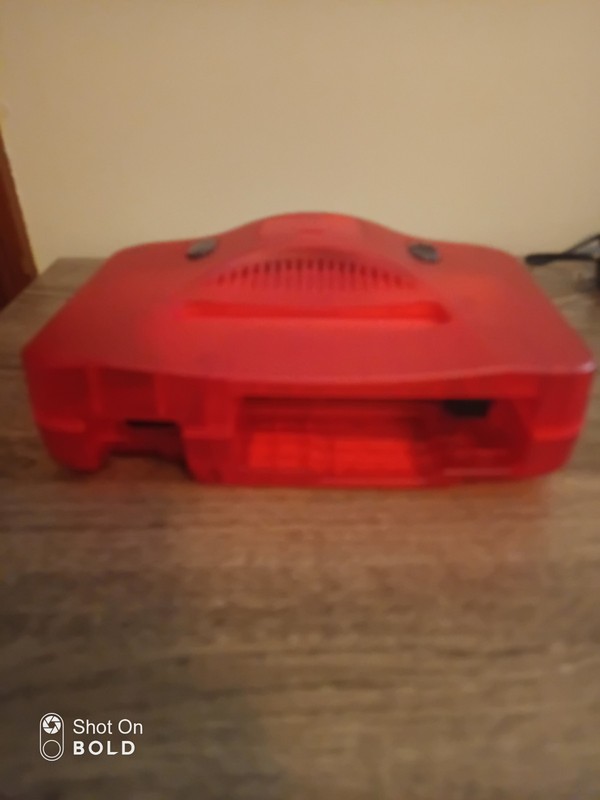 Nintendo 64 N64 Console Red Reshell Tested Working With Expansion Pack gallery