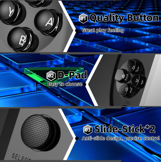 X12 5.1" Handheld Game Console 8GB Retro Video Game Player Dual Joystick 1000+ G gallery