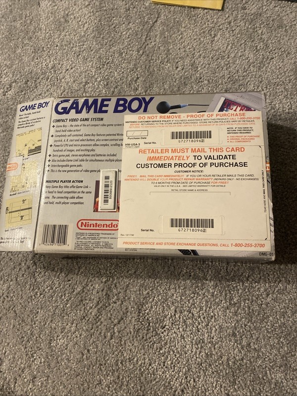 Nintendo Game Boy Launch Edition Handheld System - Gray - Tested, CIB gallery