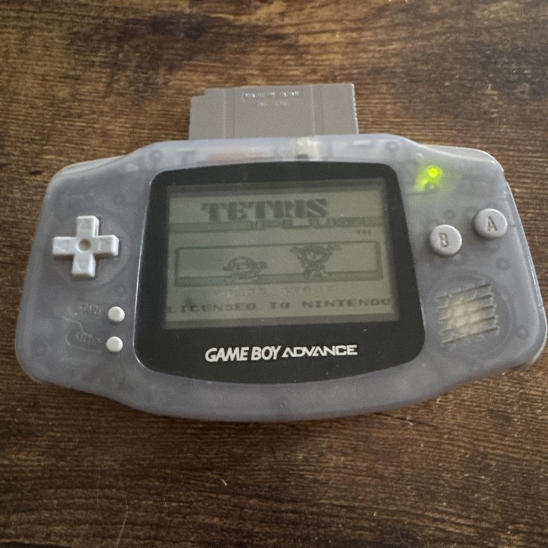 Nintendo Game Boy Advance Console System – Clear Glacier with Tetris game