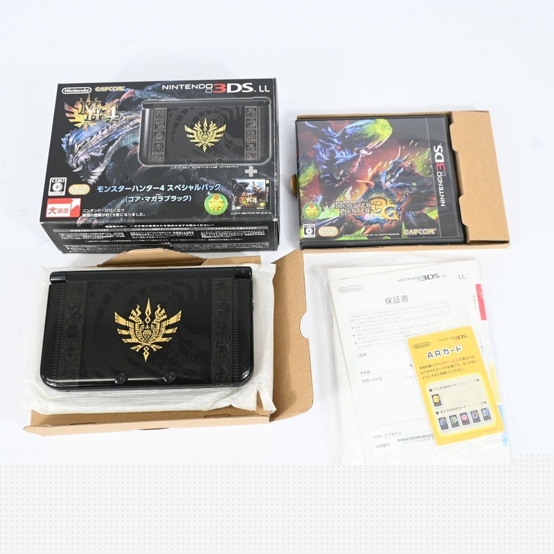 Nintendo 3DS LL Monster Hunter 4 Limited Gore Magala Black Console CIB Tested