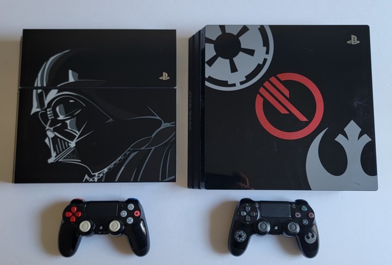 2x Lot PS4 Star Wars Battlefront Sony PlayStation 4 System Consoles Vader & Pro
