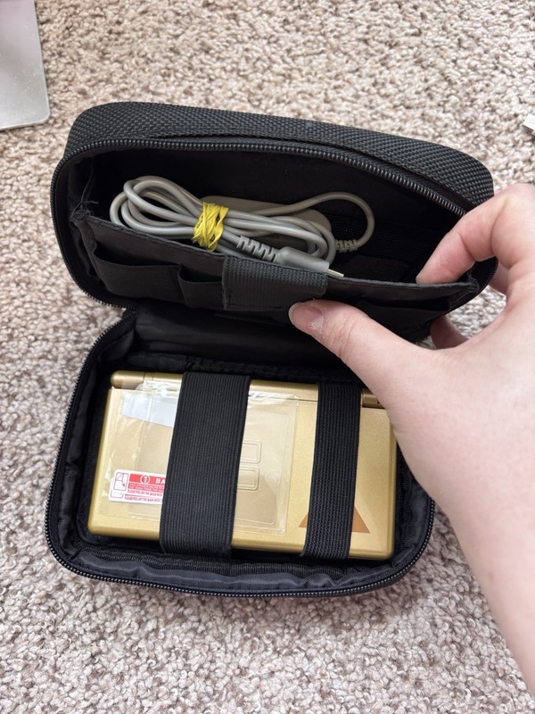 WORKING Nintendo DS Lite Zelda Gold Bundle w/ Charger, Case, Game - SEE DESC!! gallery
