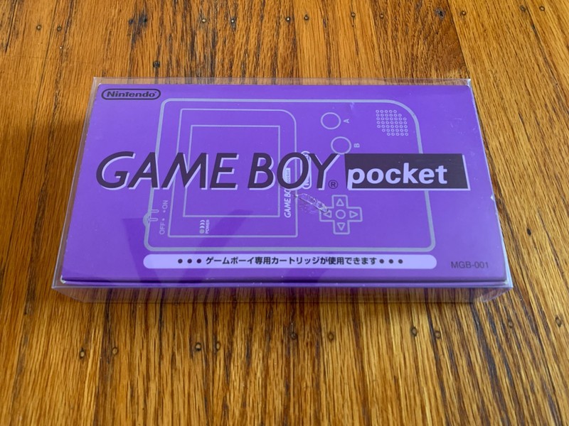 Nintendo Game Boy Pocket clear purple console system in box IPS backlit screen gallery