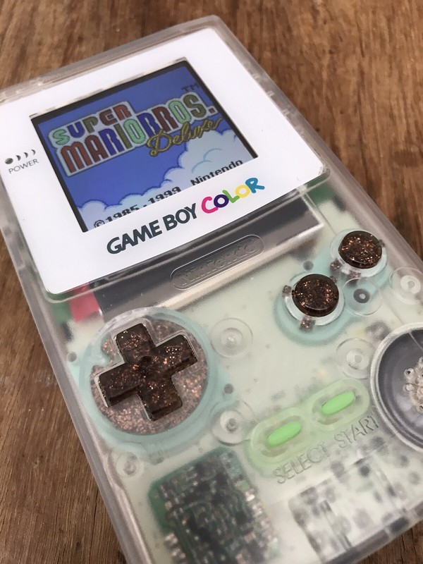 Nintendo Gameboy Colour Color Clear Bronze Game Console IPS V2 GBC Backlit gallery