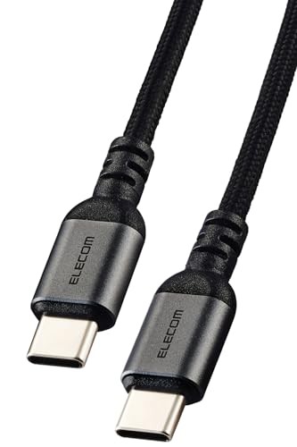 ELECOM USB Type-C Cable 1m 100W PD Compatible Fast Charging Disconnect