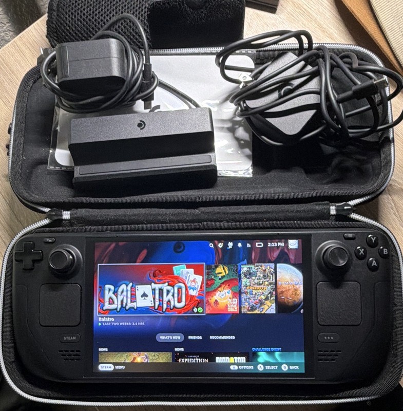 Valve Steam Deck 1TB OLED Handheld Console Black USB-C Wi-Fi Bluetooth w/ Case