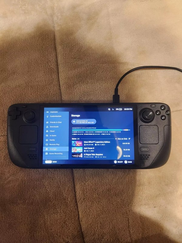 Valve Steam Deck OLED 512GB Black Handheld Console Bundle Excellent Condition gallery