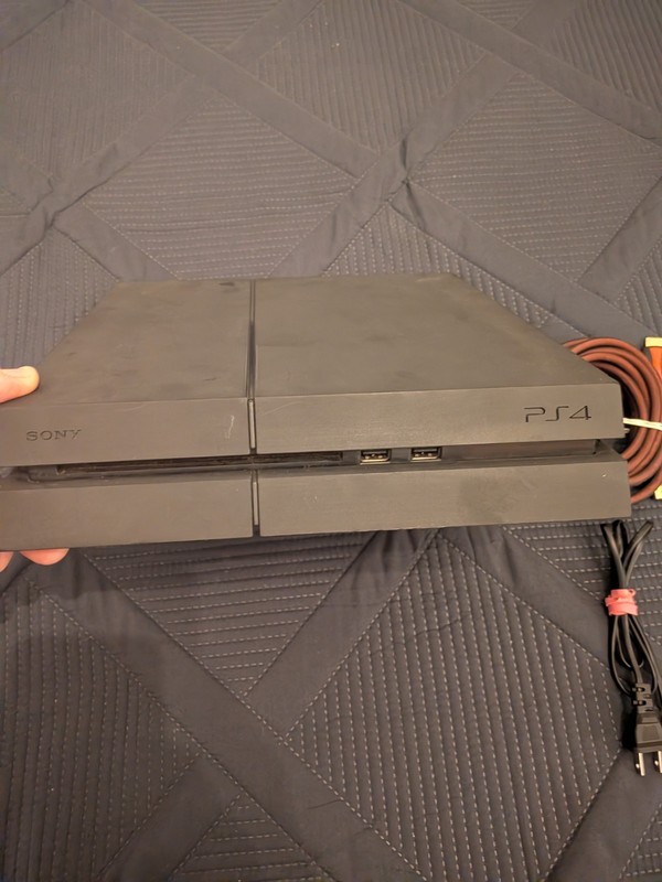 playstation 4 console W/Power&AV Cords Matte Black/Tested gallery