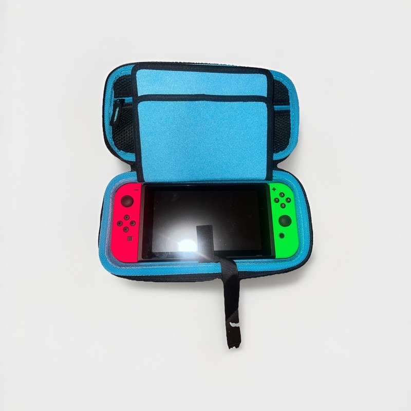 Nintendo Switch Neon Red/Green Console with Blue Travel Case and MXGP 3