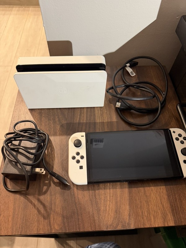 NINTENDO Switch OLED Model Handheld Console – 64GB – White/Black