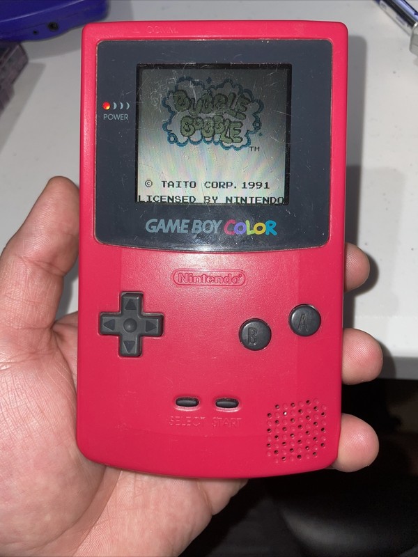 Nintendo Game Boy Color Launch Edition Berry Handheld System Tested & Working gallery