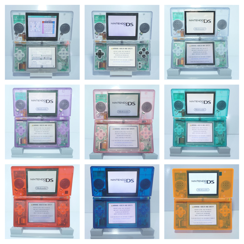 Nintendo DS Lite Videogame Console Various Colors Reshelled with Charger gallery