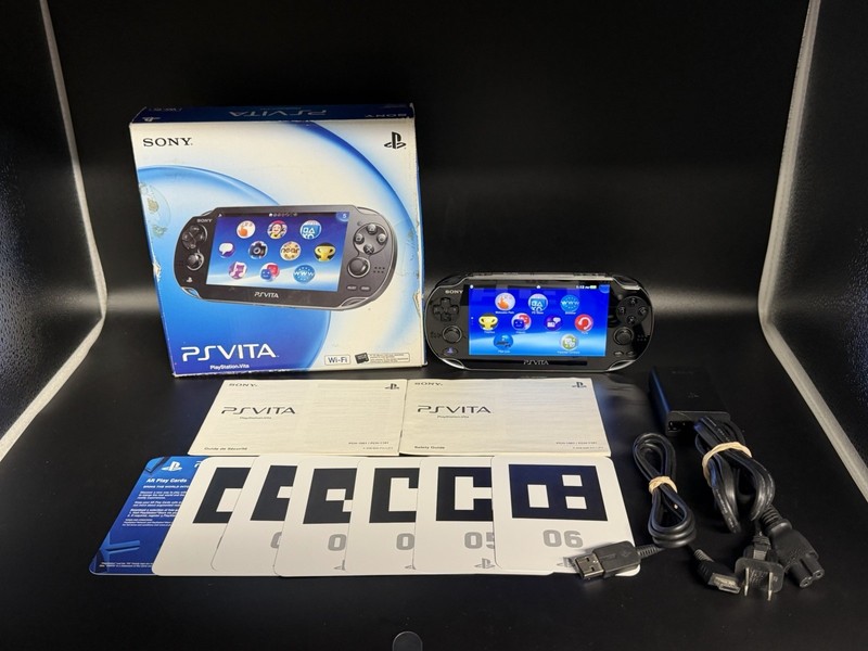 PlayStation Vita PS Vita Crystal Black w/8GB Card OLED Wi-Fi Console •READ DESC!