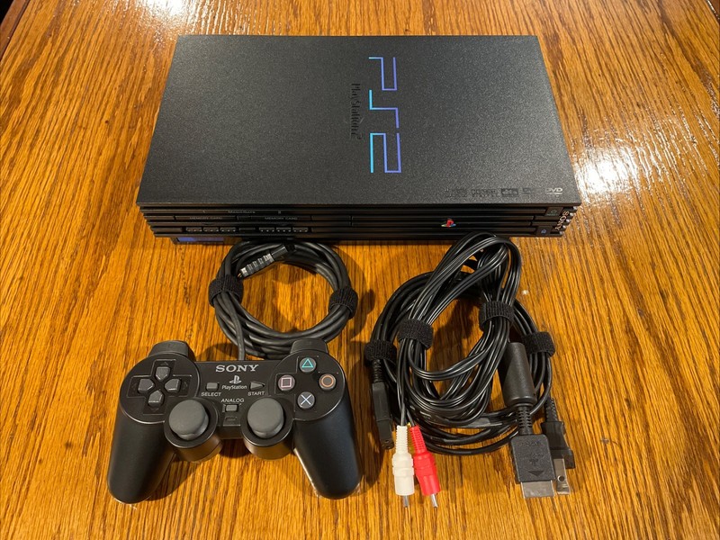 PlayStation 2 PS2 (Black) | SCPH-39001 | w/ Controller | Used | Authentic | OEM
