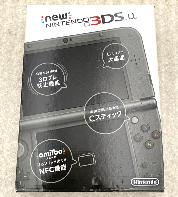 Nintendo New 3DS LL Metallic Black Consol only RED-S-VAAA Japan NTSC-J Tested