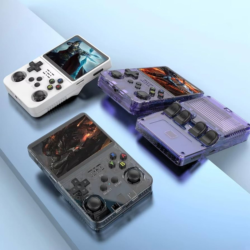 R36S 128gb Handheld Game Console – Black, Purple – Retro Emulator w/ 25k+ Games gallery
