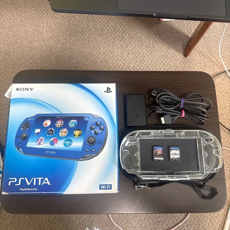 Excellent SONY Playstation PS Vita PCH-1000 Console Sapphire Blue