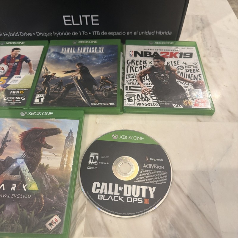 Xbox One Elite 1TB Console Bundle Elite Controller 4 Games Console Complete CIB gallery