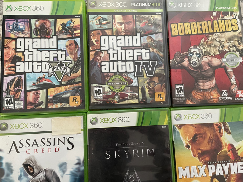 Microsoft XBox 360 120GB Black Video Game Console System with many games gallery
