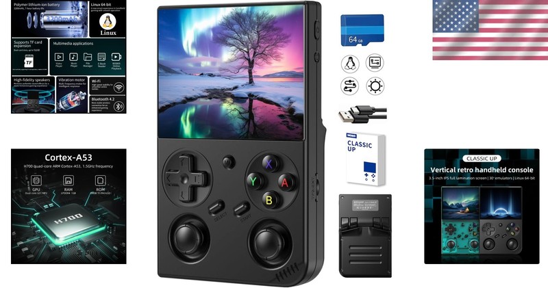 Handheld Gaming Delight: Retro Console with 3.5'' IPS & 5G WiFi Connectivity gallery