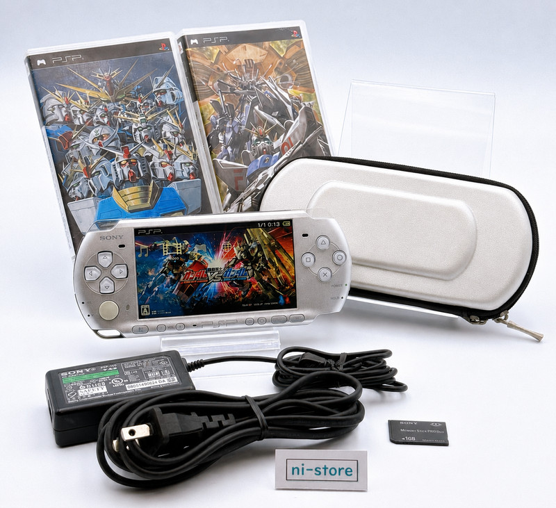 Sony PSP-3000 Console Silver Gundam Limited Region Free w/Software, etc. – Good