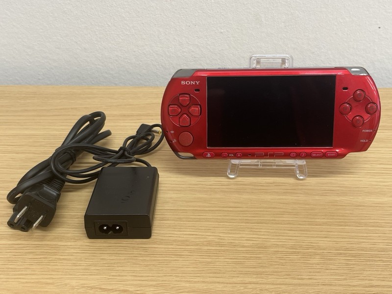 Sony PSP-3000 Radiant Red Console Tested Working w/ Battery Charger Region Free