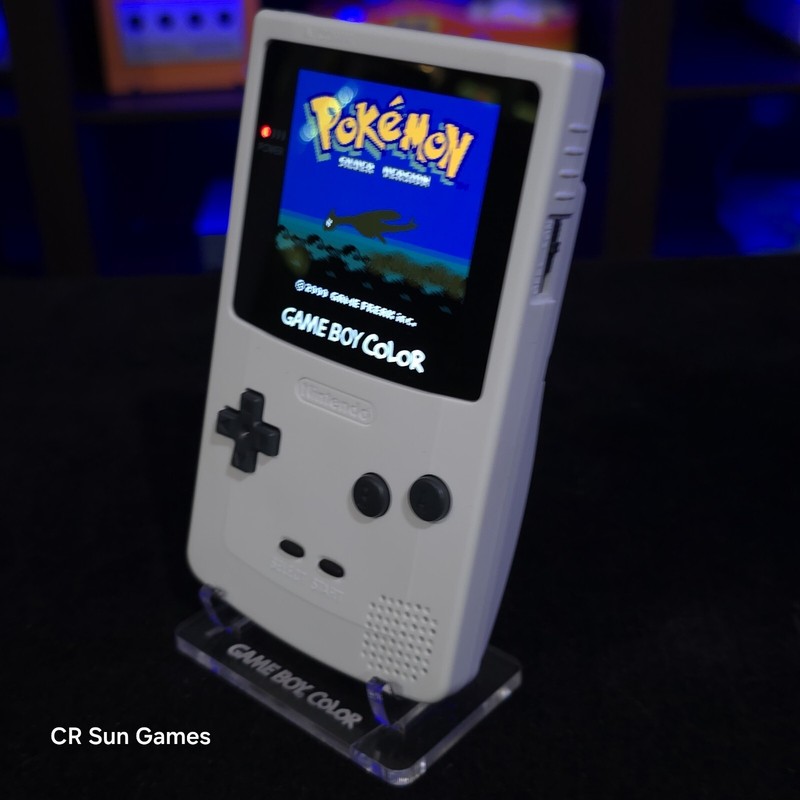 Grey Gameboy Color Console OLED Touch Screen GBC Game Boy gallery