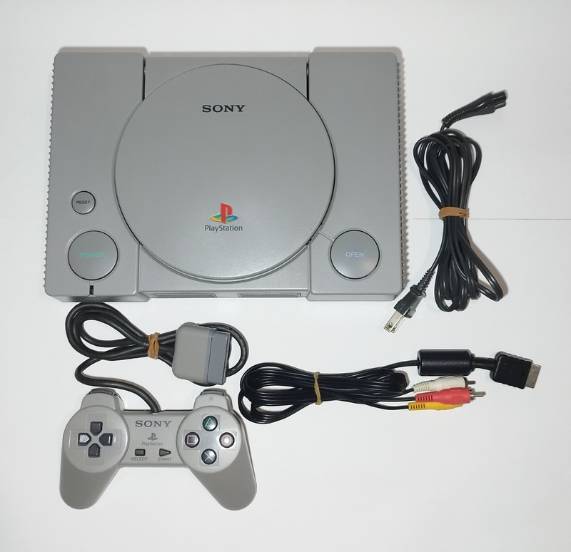 PS1 Sony PlayStation 1 Grey Console JP (NTSC-J) SCPH-7000 Controller+Cables
