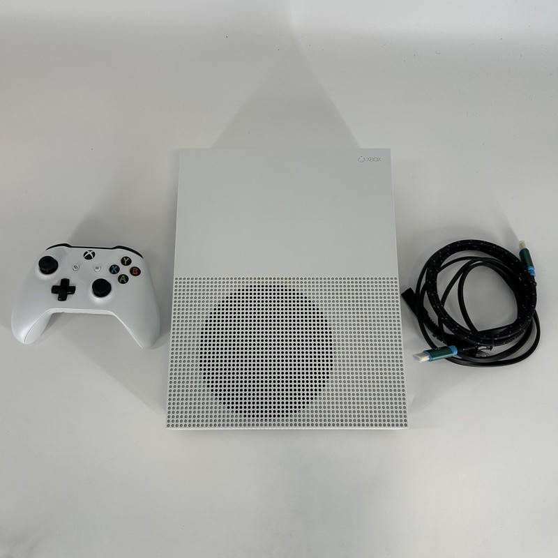 Microsoft Xbox One S Console White 1TB w/ Controller/HDMI/Power Cord- Excellent