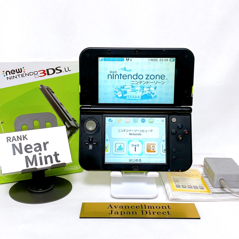 【Near Mint】【Dual IPS】New Nintendo 3DS XL LL Lime Black Console Japan Tested Rare