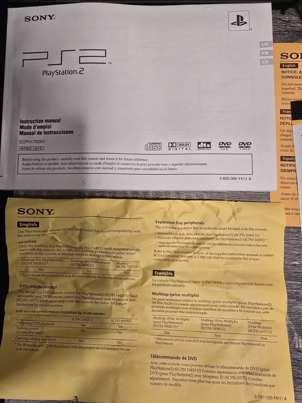 Sony PlayStation 2 Slim Launch Edition (SCPH-75001CB) - Matching S.N. + 10 Games gallery