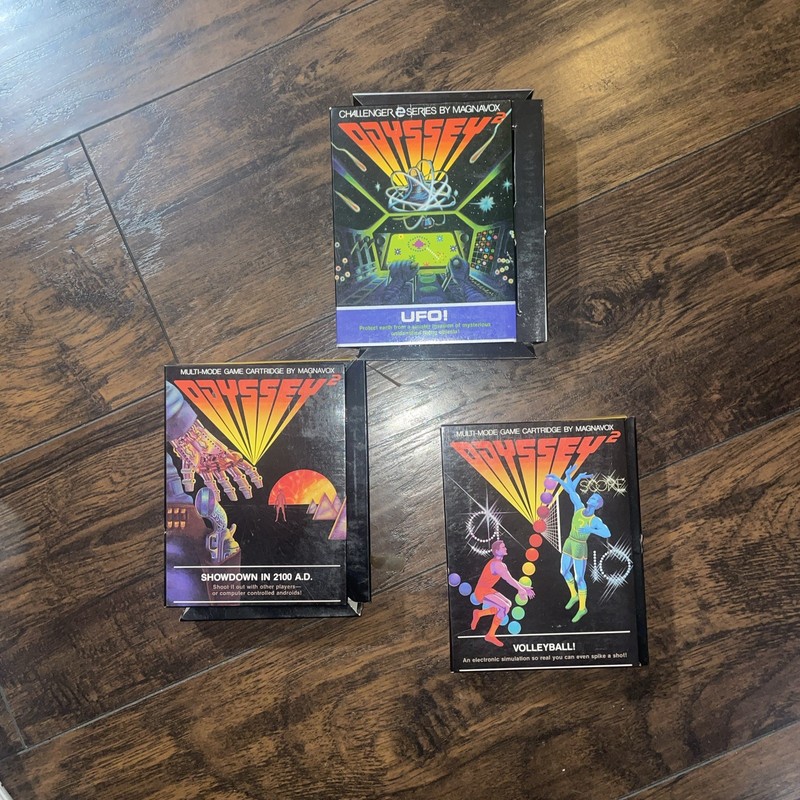 Magnavox Odyssey 2 Showdown In 2100 A.D. Game CIB + 2 More Games